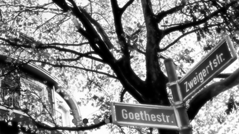 Zweigertstraße und Goethestraße am Kanzleistandort in Essen-Rüttenscheid
